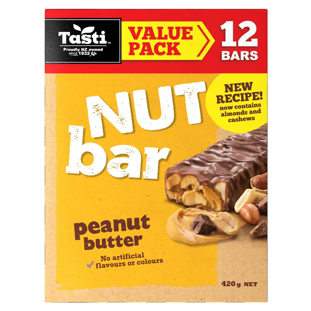 Tasti Nut Bar Peanut Butter 420g