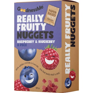 Goodness Me Really Fruity Nuggets Raspberry & Blueberry 8 pack