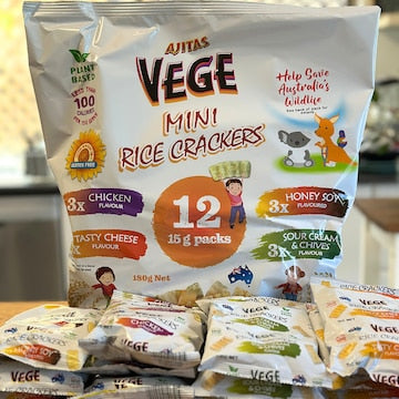 Vege Chips Mini Rice Crackers 12 pack