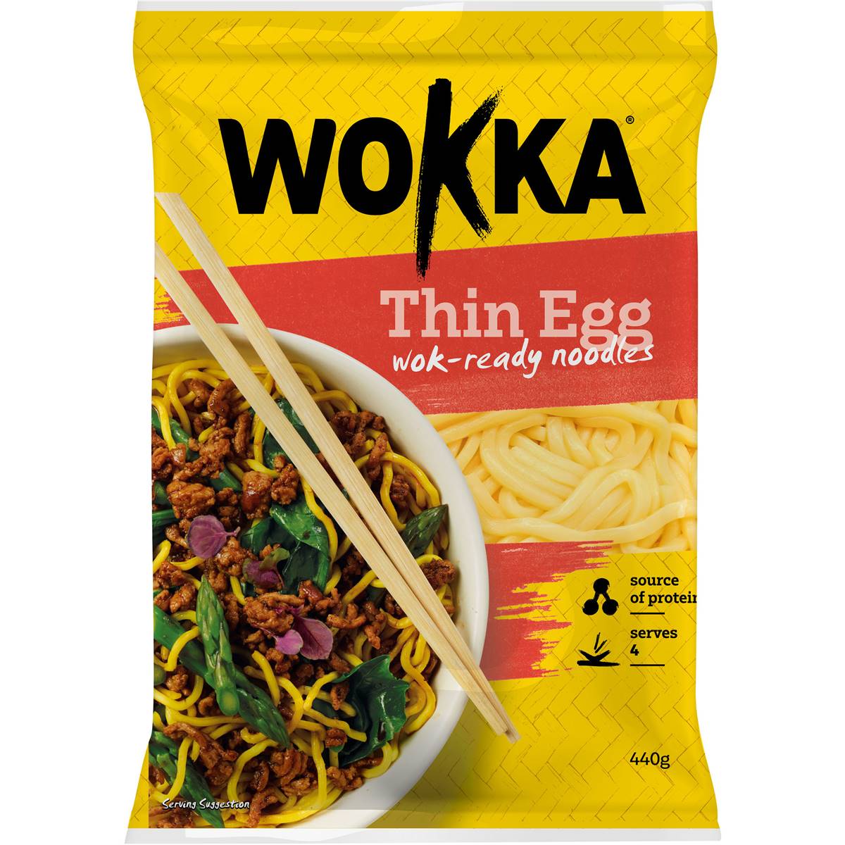 Wokka Noodles Thin Egg Style Stir Fry 440g