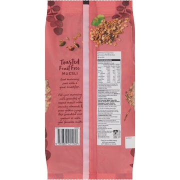 Woolworths Fruit Free Toasted Muesli 750g