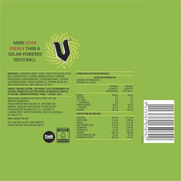 V Energy Green Cans 330mL x 6 pack