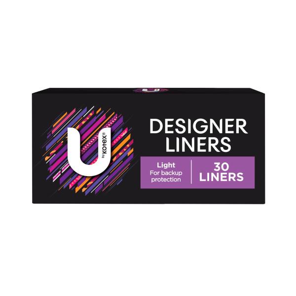 U BY KOTEX DESIGNER LINERS 30 PACK