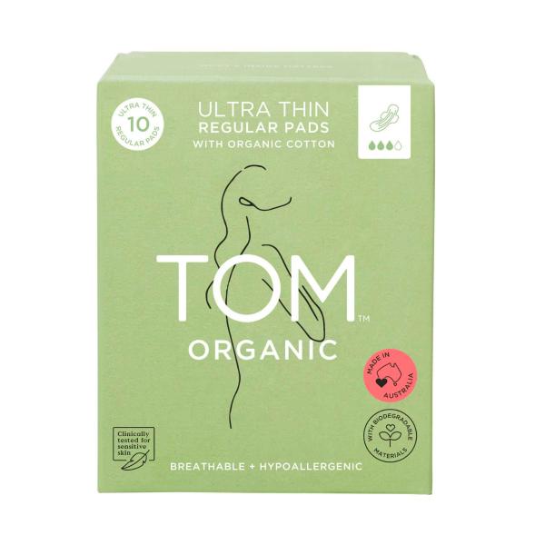 TOM ORGANIC REGULAR PADS 10 PACK