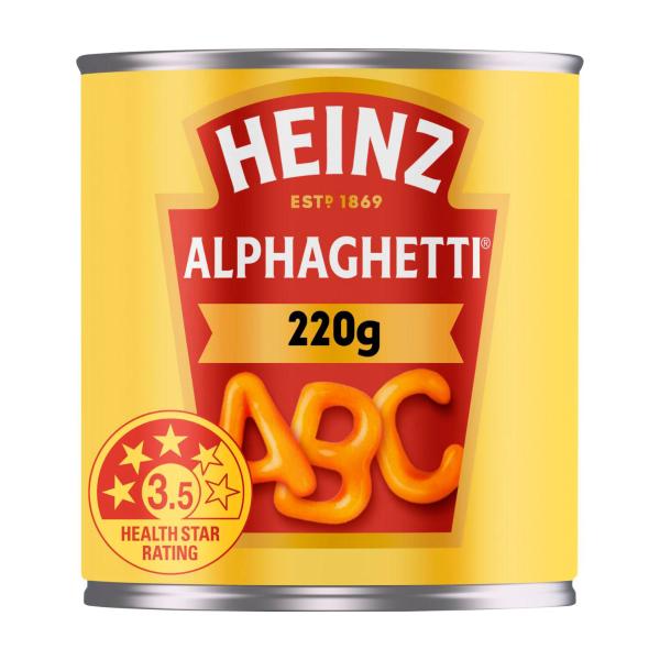 HEINZ SPAGHETTI ALPHAGETTI PASTA IN SAUCE
