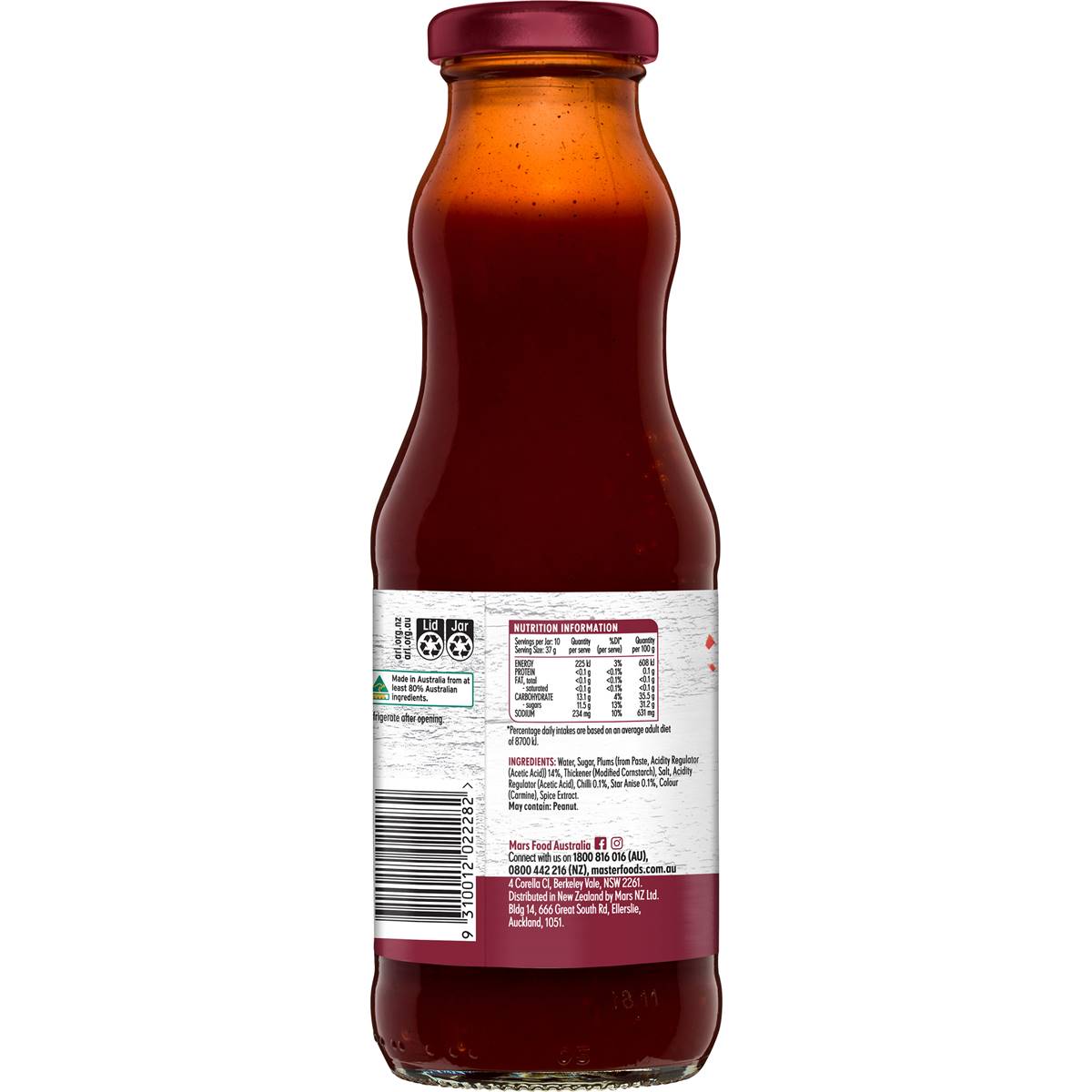 MasterFoods Sweet Plum Marinade 375g