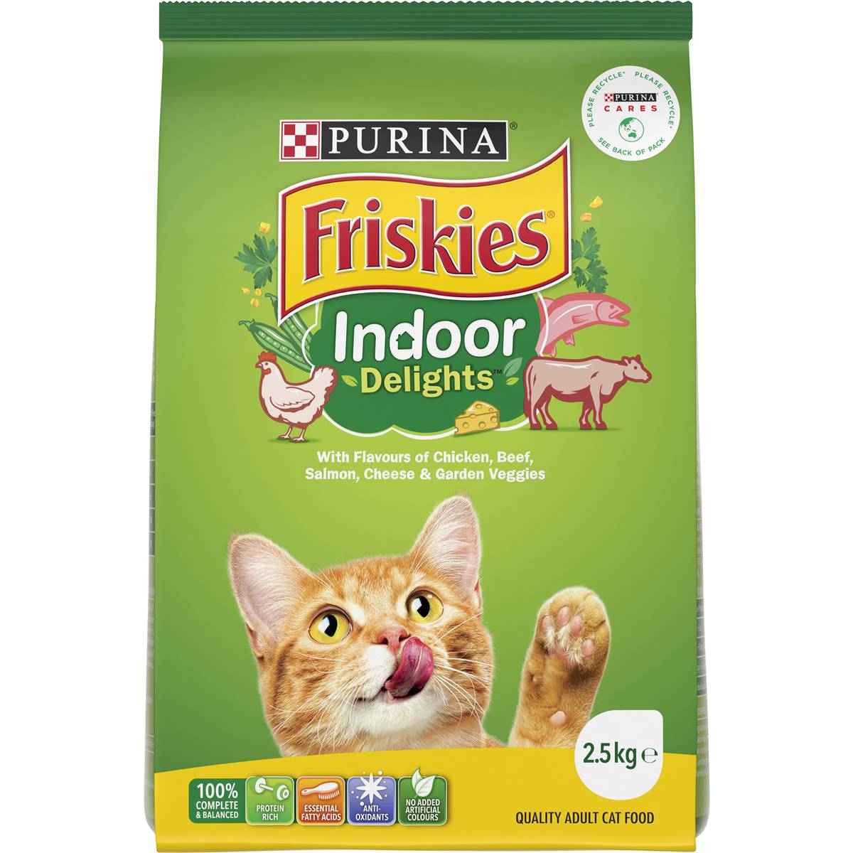Friskies Adult Indoor Delights Dry Cat Food 2.5kg