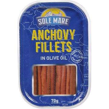 Sole Mare Anchovy Fillets In Olive Oil 70g