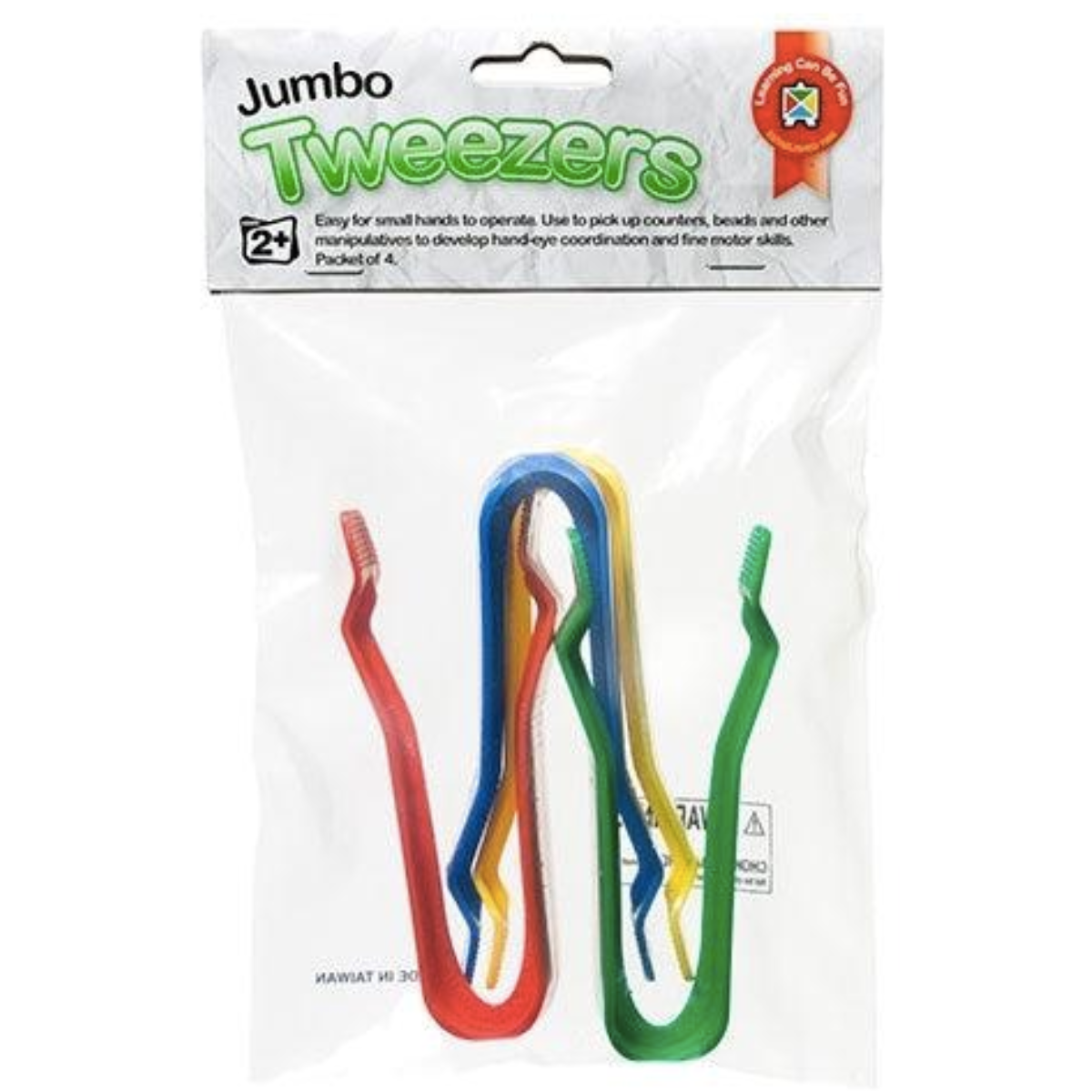 Jumbo Tweezers Packet of 4 Practical Life Materials Developmental Toys for Toddlers 2yrs+