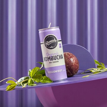 Remedy Passionfruit Kombucha 250mL x 4 pack