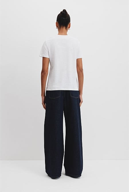 Australian Good Earth Cotton Slub Short Sleeve T-Shirt