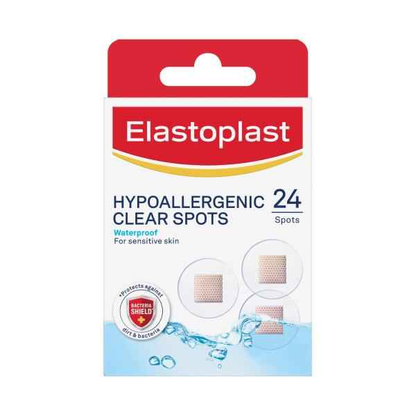 ELASTOPLAST SENSITIVE HYPOALLERGENIC TRANSPARENT SPOTS 24 PACK