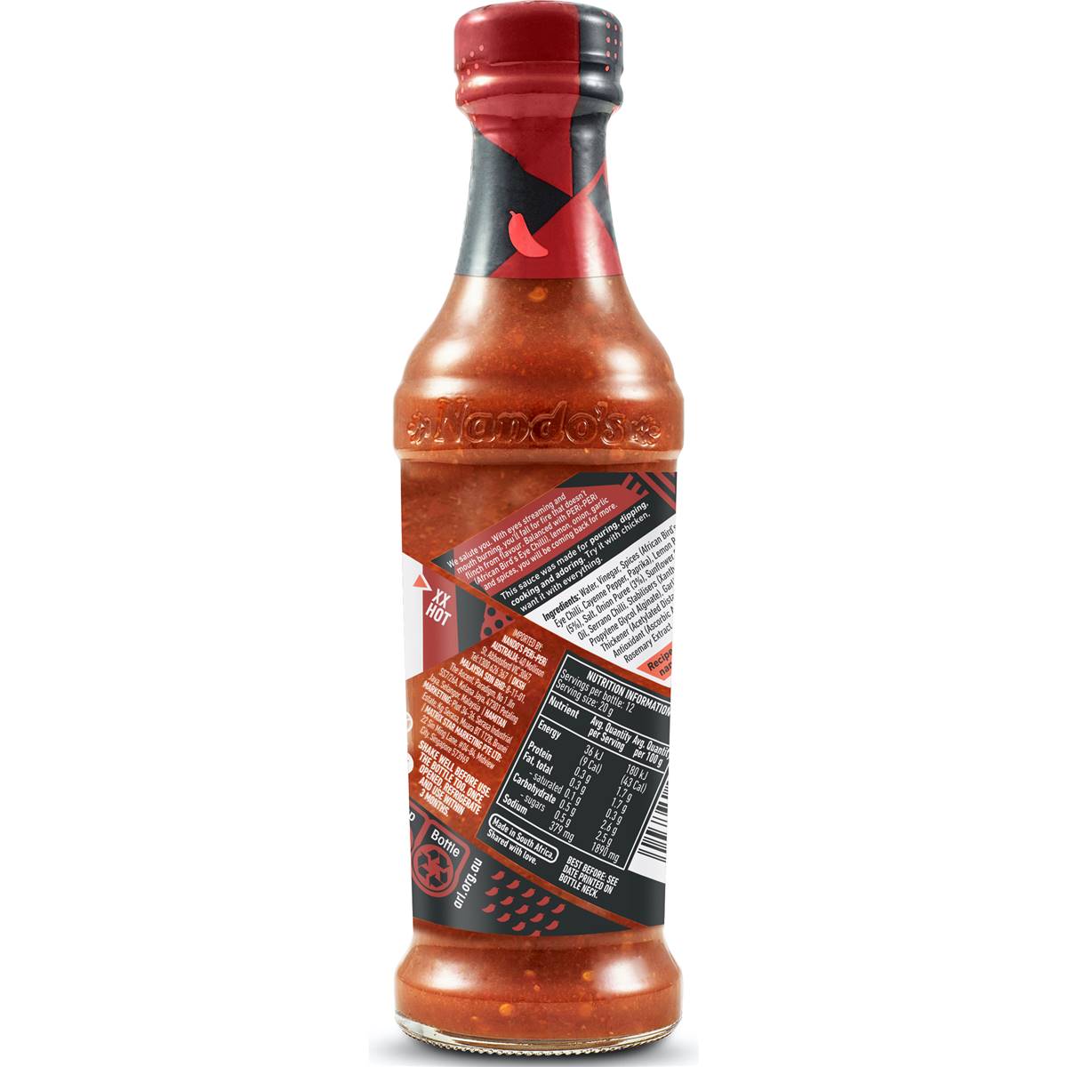 Nando's Xx Hot Peri-Peri Chilli Sauce 250g