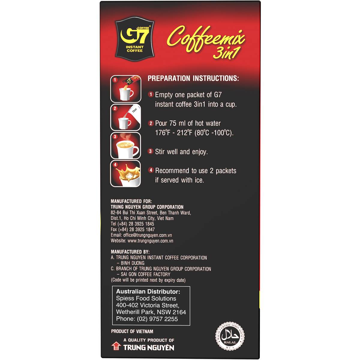 G7 3 In 1 Coffee Mix 16G x18 Pack