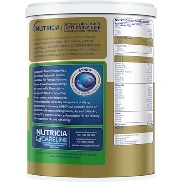 Aptamil Allerpro Syneo 2 Follow-On Formula Allergy 6-12 Months 900g