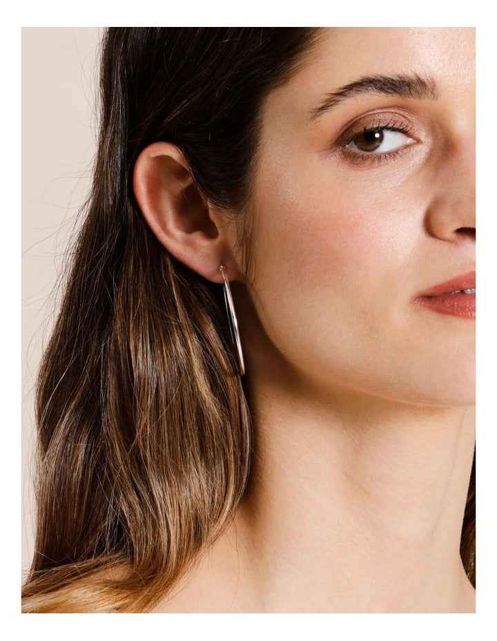 40Mm Hoop Earring in Silver