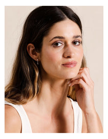 Rectangle Click Hoop Earring in Silver