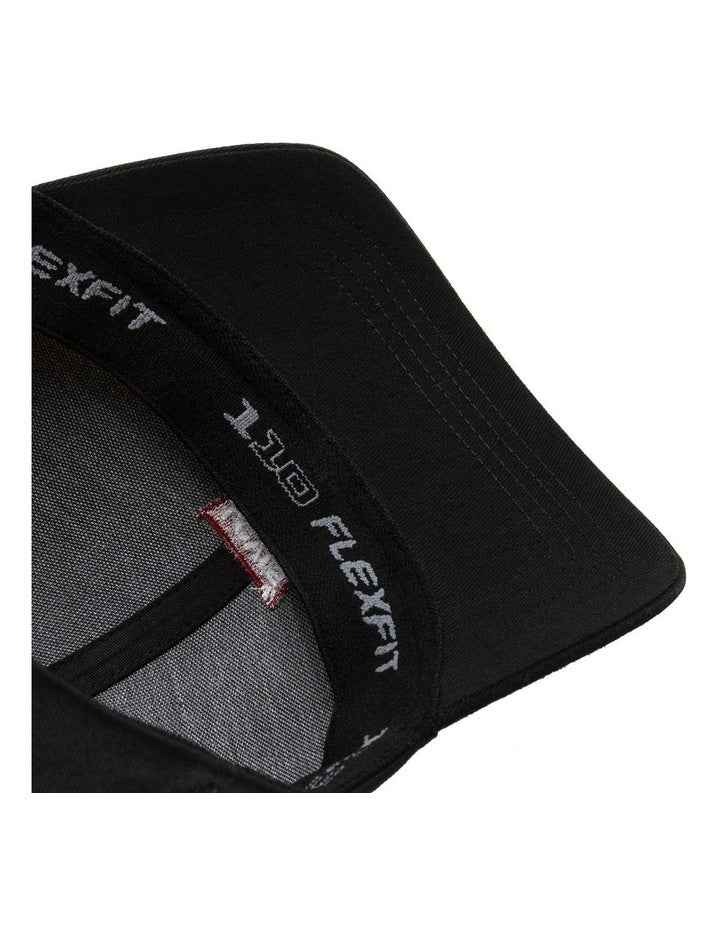 Flexfit Housemark Logo Cap in Regular Black
