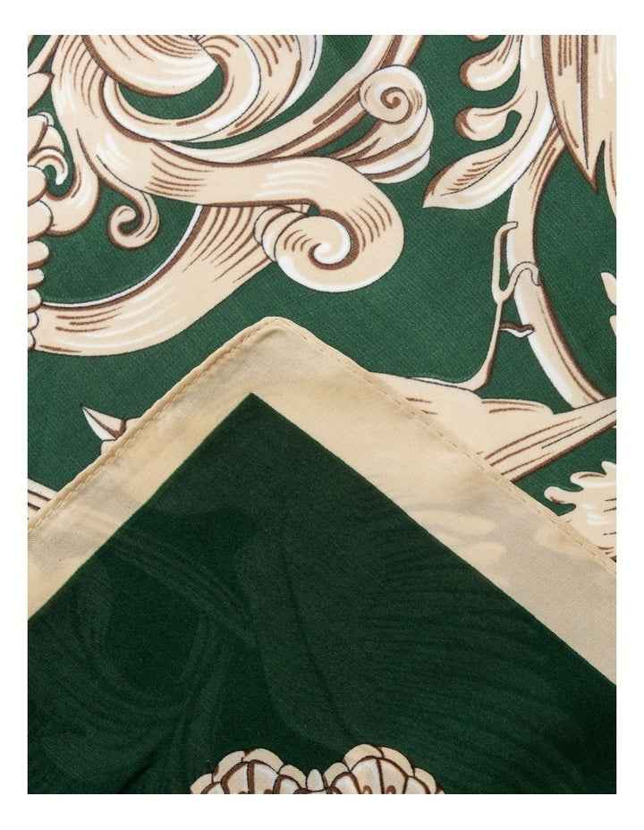 Floral Print Neckerchief in Green
