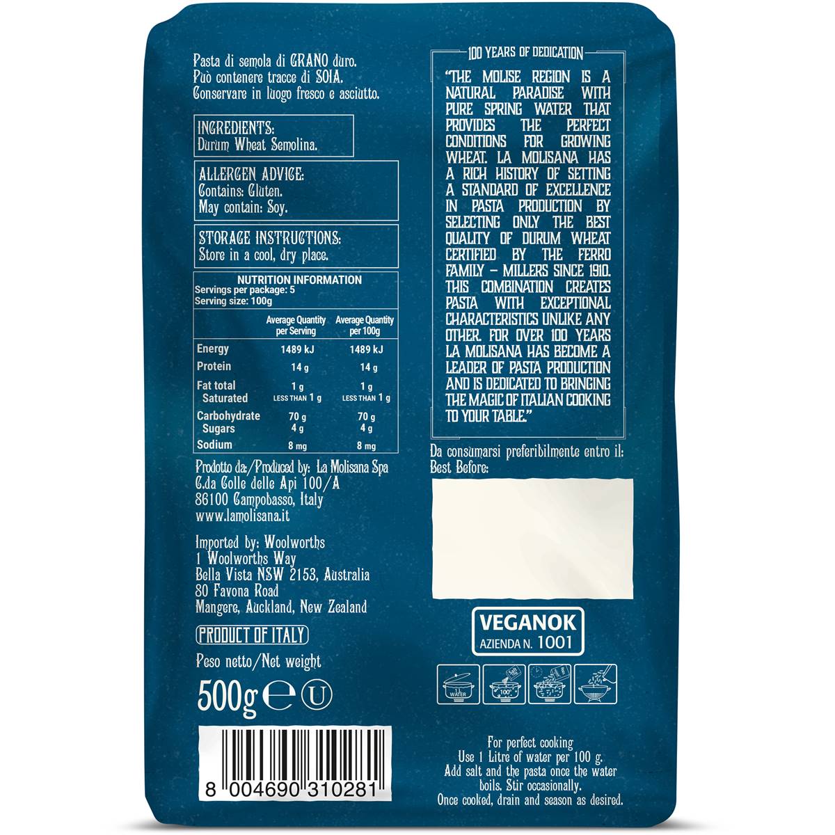 La Molisana Extra Di Lusso 28 Fusilli 500g