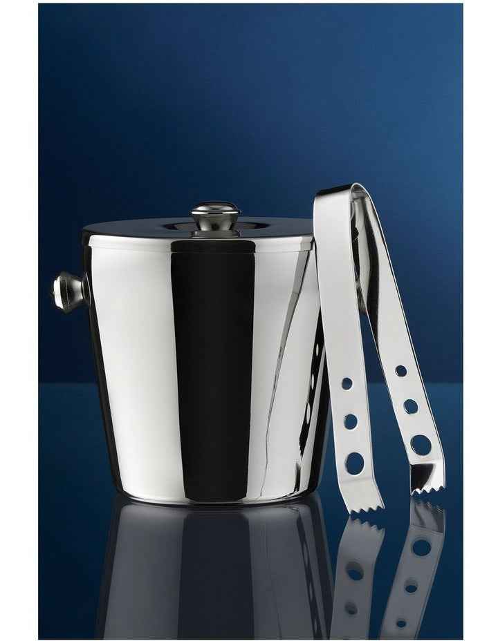 Cocktail & Co Ice Bucket 1.2L With Lid & Tongs Gift Boxed in Stainless Steel