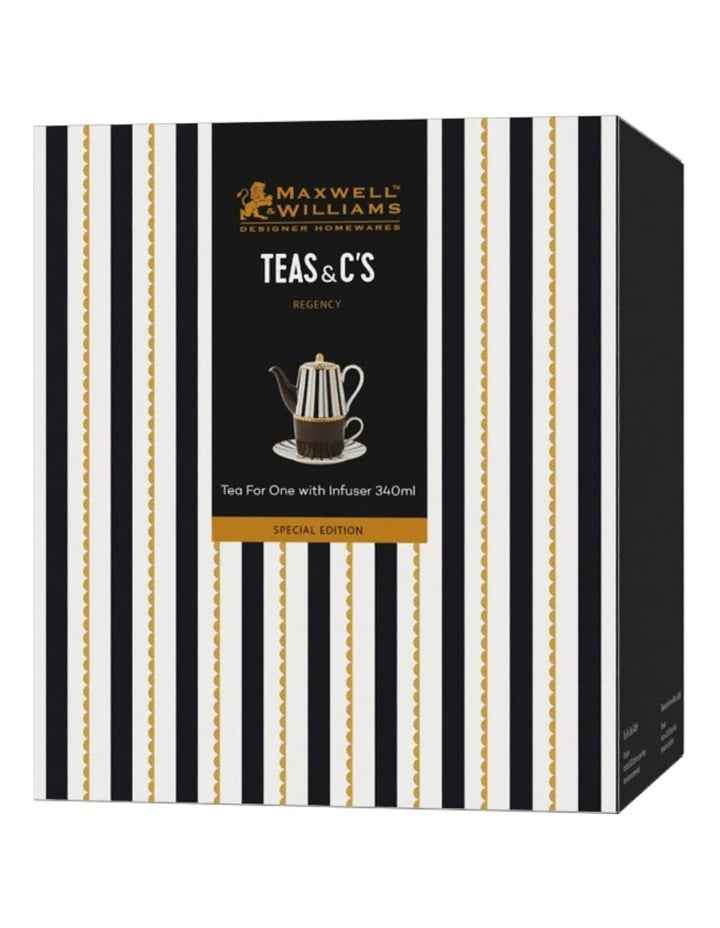 Teas & C's Regency Tea for One With Infuser 340ml in Black