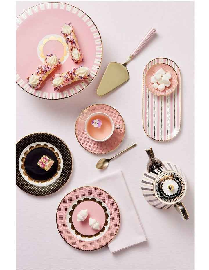 Teas & C's Regency Rim Plate 19.5cm Gift Boxed in Black