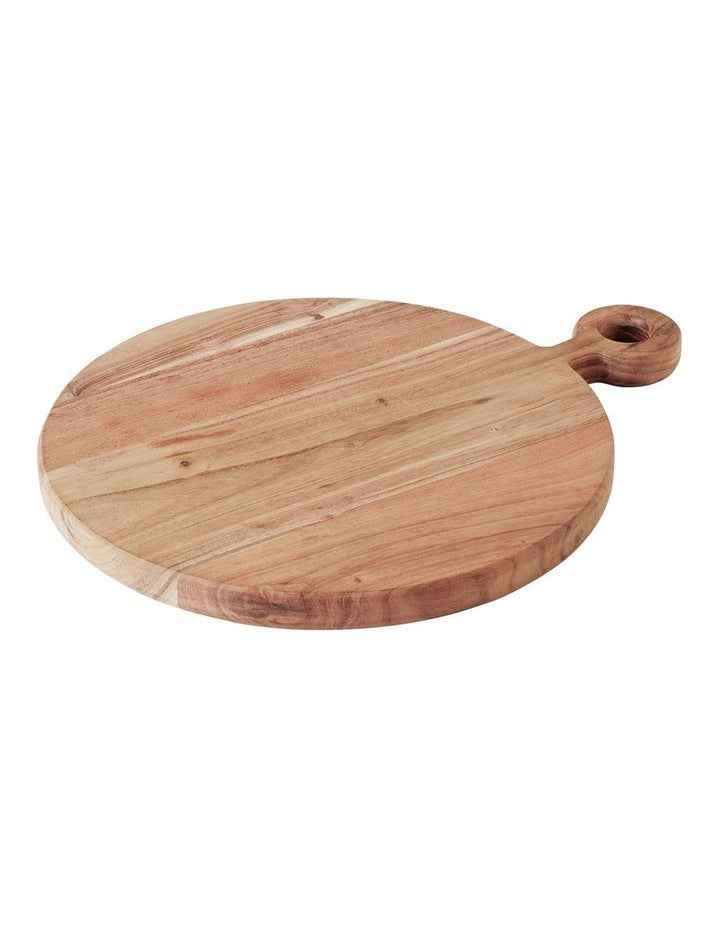 Menara Round Serving Paddle 45x36cm in Brown