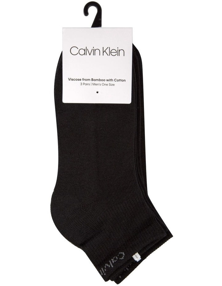 Quarter Crew Sports Socks 3 Pack in Black