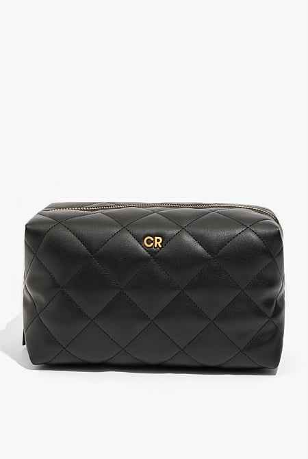 Quilted Zip Top Cosmetic Case