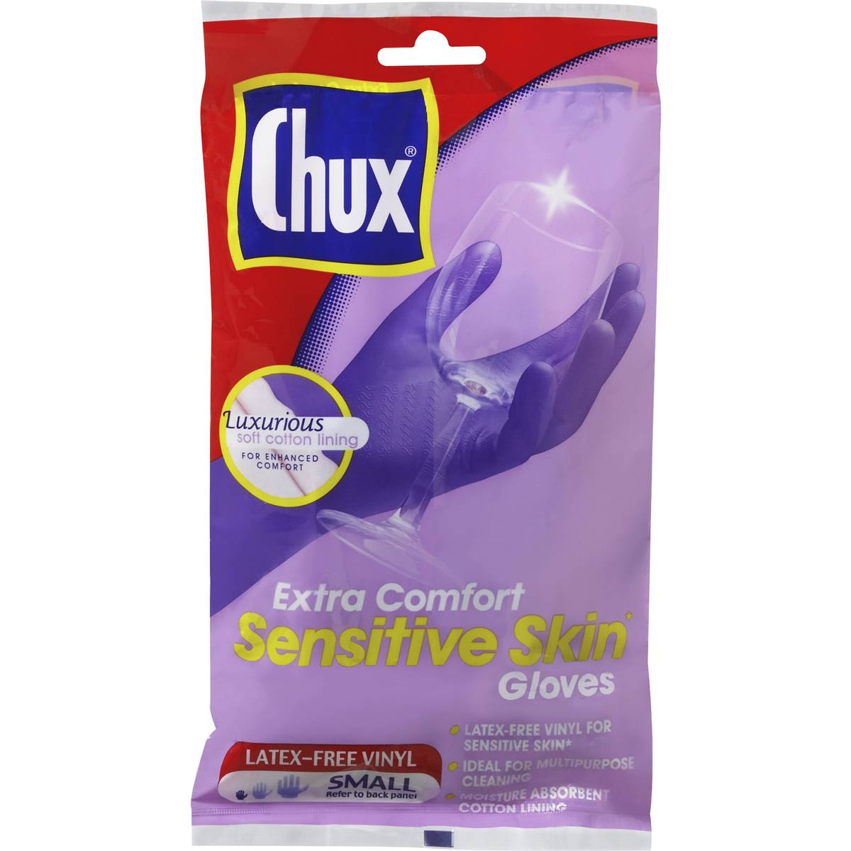 Chux Extra Comfort Gloves Sensitive Skin Small 1 Pair