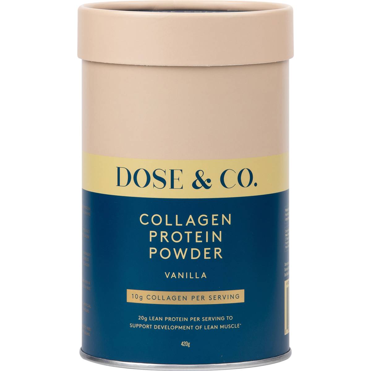 Dose & Co Collagen Protein Powder Creamy Vanilla 420g
