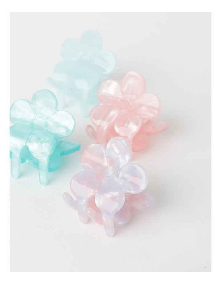 4 Pack Daisy Resin Clip Set in Assorted