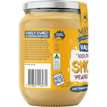 Mayver's Smooth Peanut Butter 750g