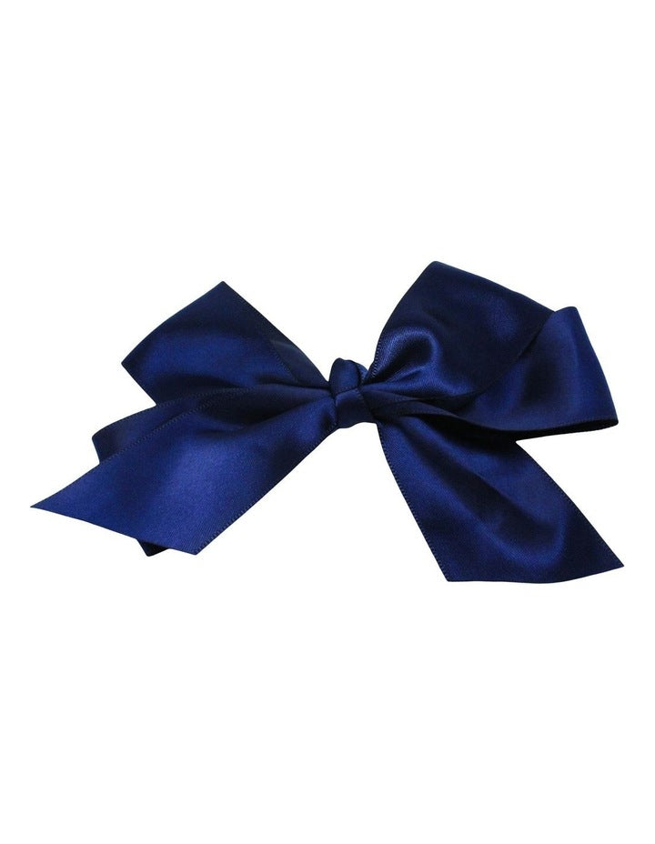 Big Bow Hair Clips 2 Pack in Navy