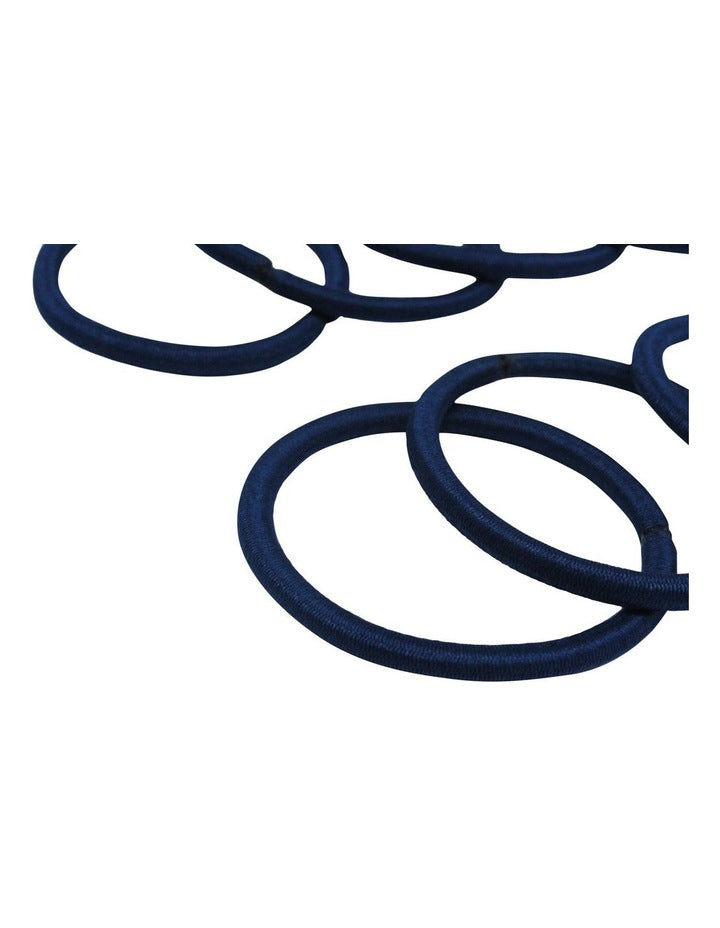 Metal Free Hair Ties 10 Pack in Navy