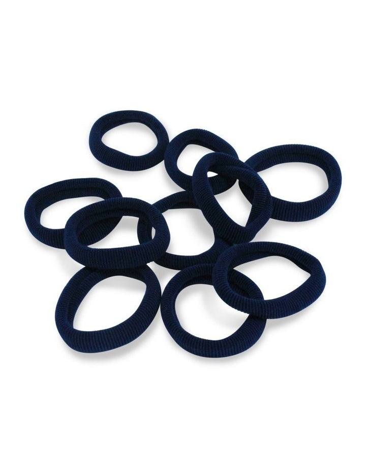 Thick Hair Ties 10 Pack in Navy
