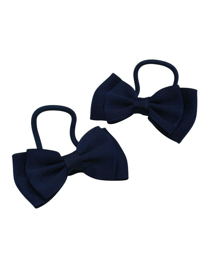 Hair Tie & Clip Set in Navy