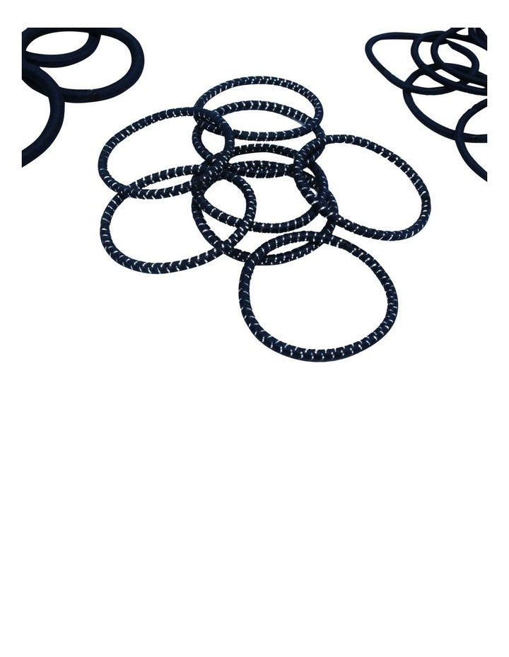 Mega Hair Tie Pack in Navy