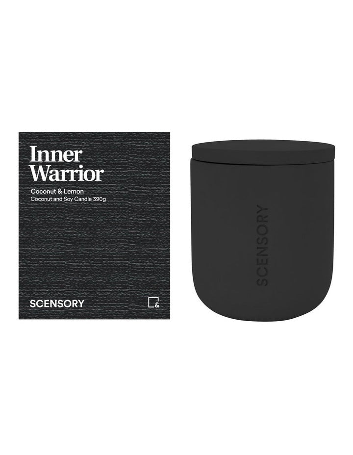 Scensory Inner Warrior Candle 390g 10x12cm in Black