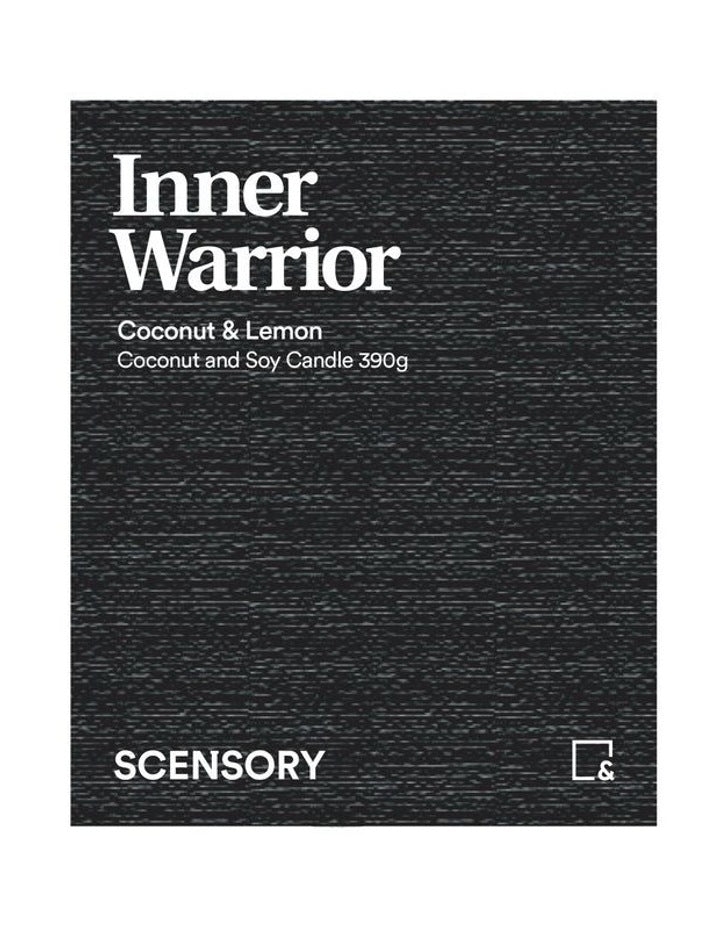 Scensory Inner Warrior Candle 390g 10x12cm in Black