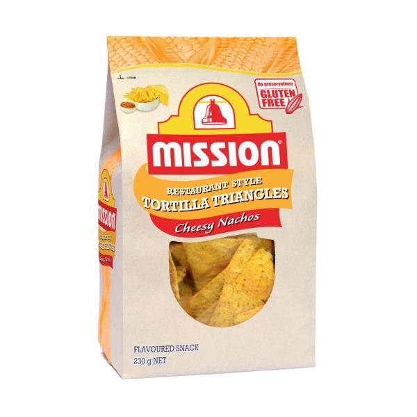 MISSION CORN CHIPS:CHEESY NACHOS:.:230 GRAM