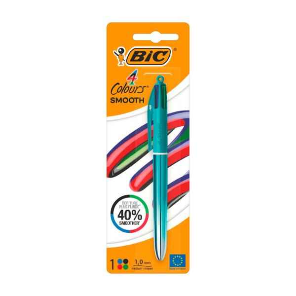 BIC 4 COLOURS SMOOTH PEN 1 PACK