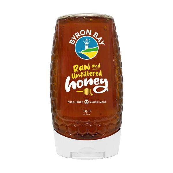 BYRON BAY RAW & UNFILTERED HONEY 1KG UD