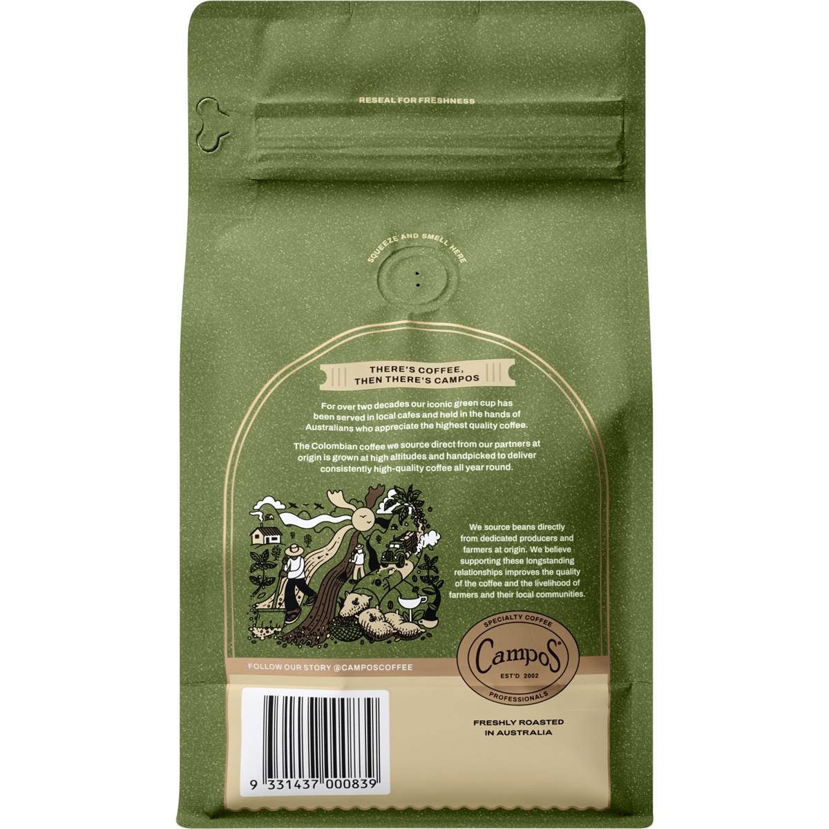 Campos Colombia Coffee Beans 500g