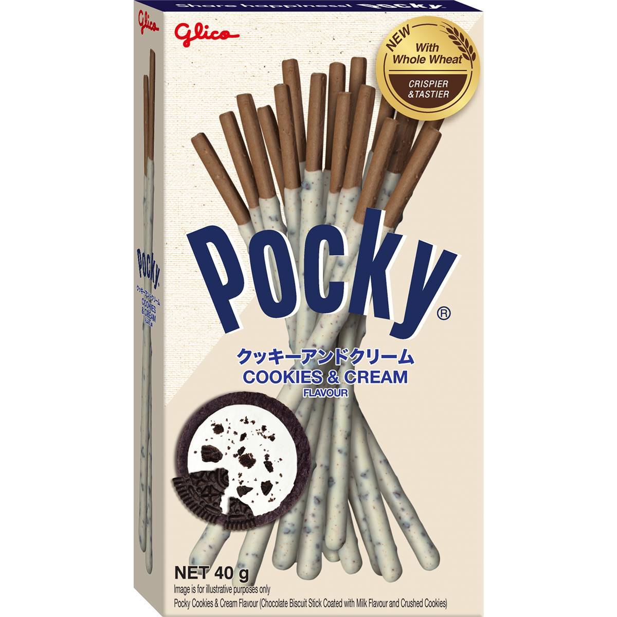 Glico Pocky Biscuits Cookies & Cream 40g