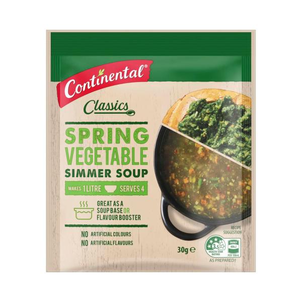 CONTINENTAL PACKET SOUP:VEGETABLE SPRING:.:30 GRAM