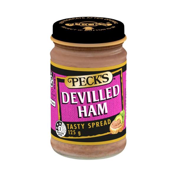 PECKS JAR PASTE:DEVILLED HAM:.:125 GRAM