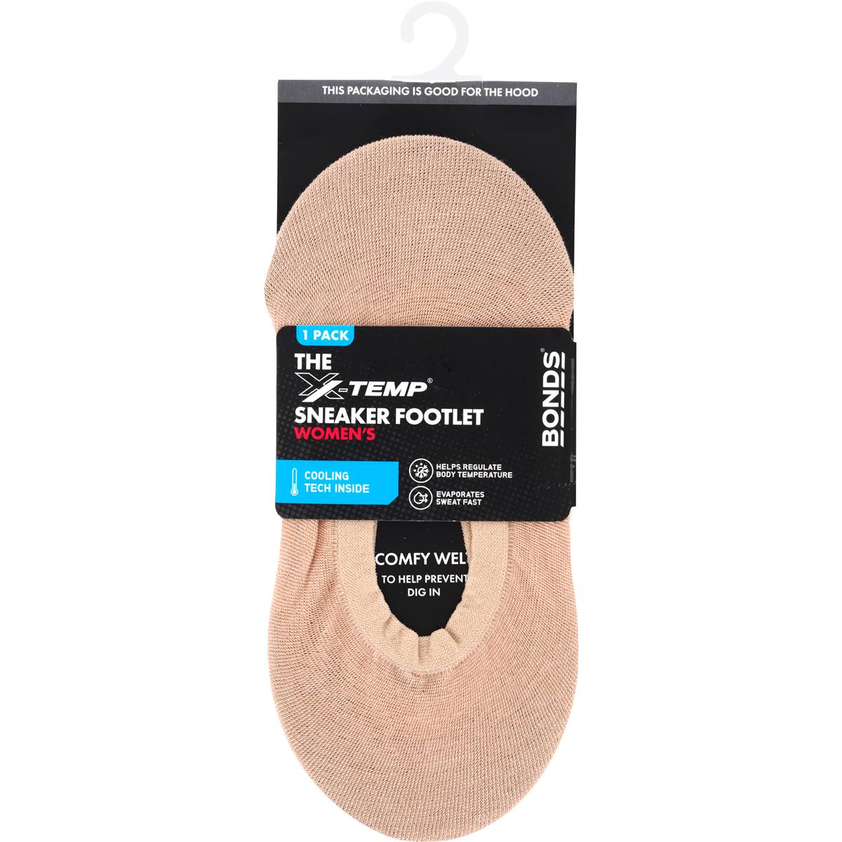 Bonds No Show Footlets Nude (3-8 & 8-11) Each