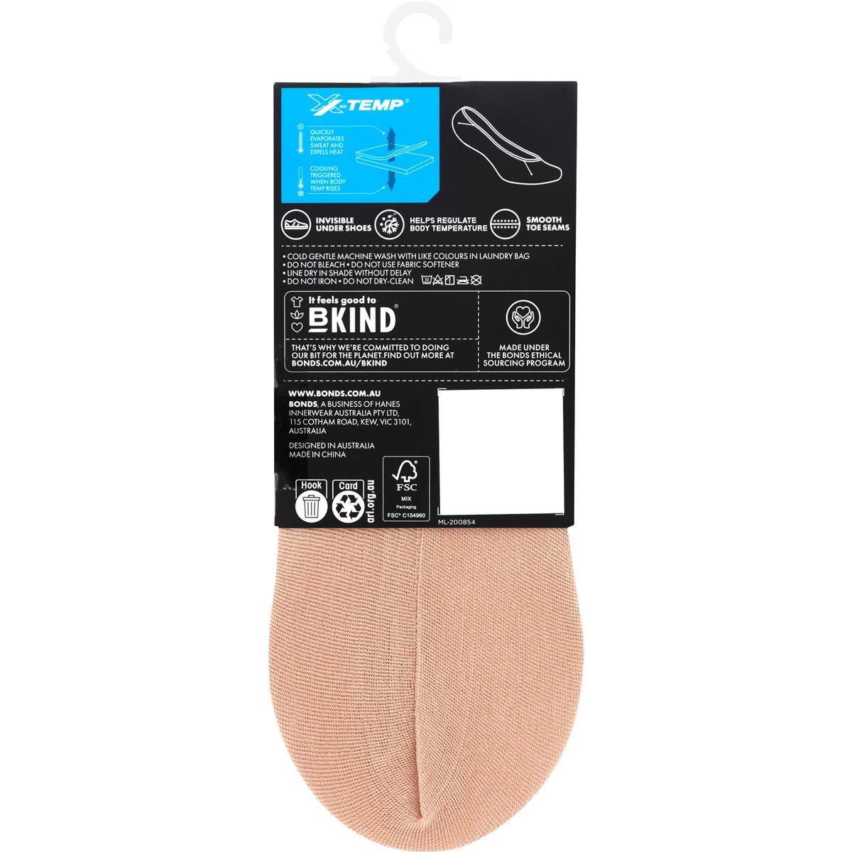 Bonds No Show Footlets Nude (3-8 & 8-11) Each